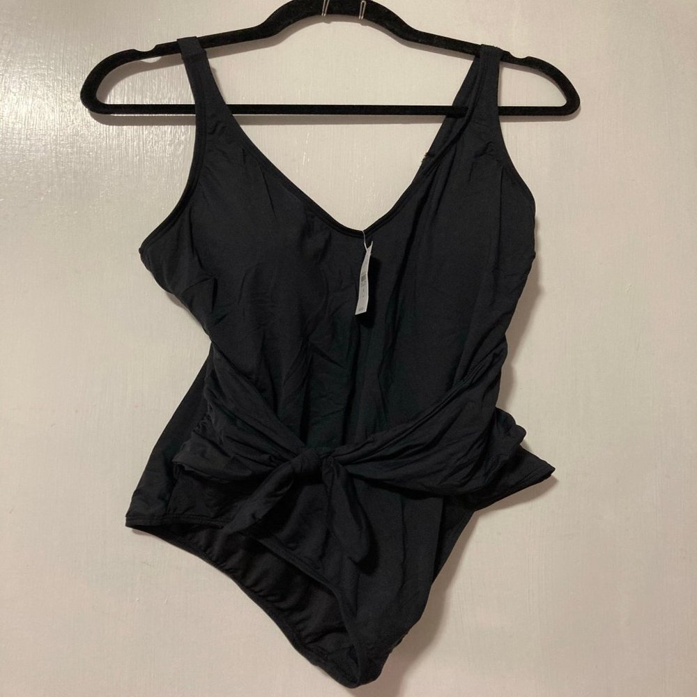 NWT LOFT Plus LOFT Beach Tie Waist One Piece - Picture 1 of 8